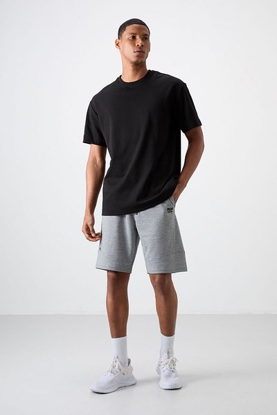 AIR JONES Ανδρικό σορτς με στάμπα Amos Grey Melange - 81246