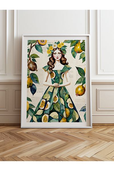 HOMEPACK Single Wooden Framed Painting One Piece Poster Painting Tk/1083