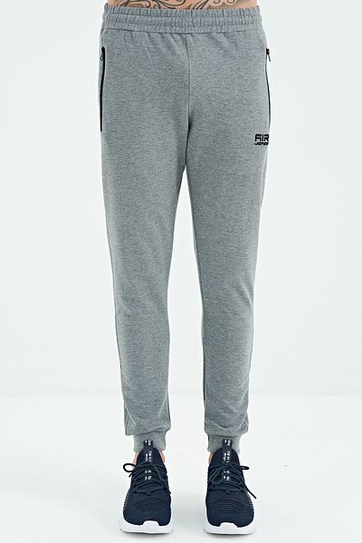 AIR JONES كين رمادي ميلانج جيب Jogger بدلة رياضية للرجال - 84907