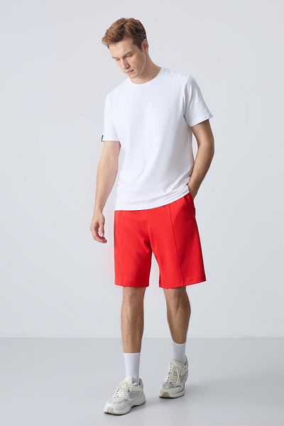 AIR JONES Ανδρικό σορτς Fiesta Basic - βαμβακερό, παχιά απαλή υφή, τυπική εφαρμογή - 81277