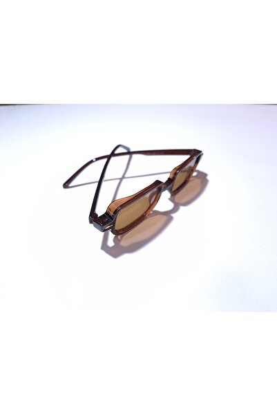 Melinora Tessa Brown New Season Geometric Sunglasses