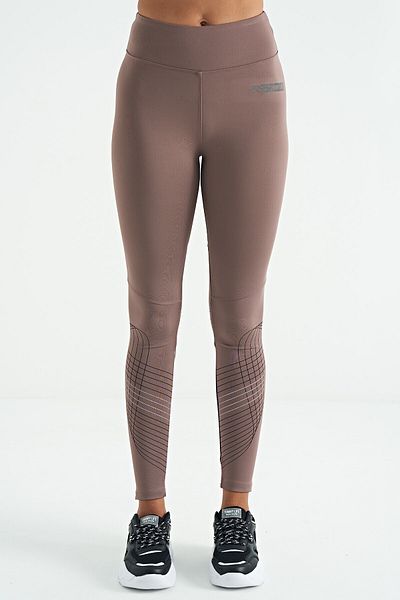 TOMMY LIFE Jambiere de damă Dusty Rose Slim Fit cu talie înaltă - Bloc de culoare, picior din spate - 94635