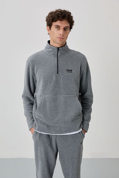 AIR JONES Ανδρική αθλητική φόρμα Carol Grey Fleece - Melange, 85226