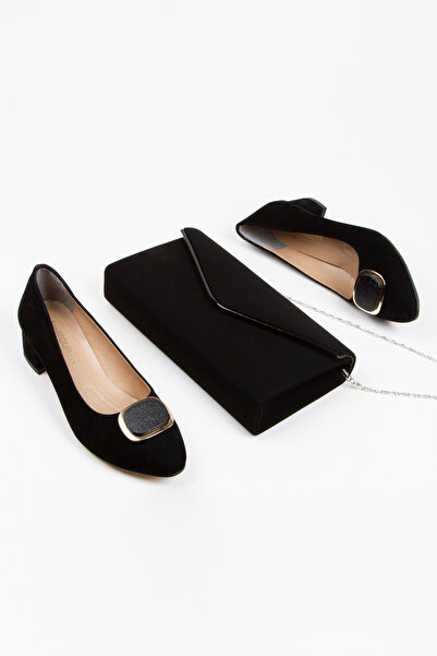 AYDOĞDU by ünal COMBINAT DE PANTOFI DE DAME CU GEANTĂ ȘI TACĂRI GROATE-4062