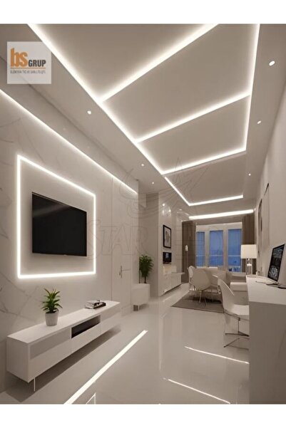 Bs Light 5 Mt Beyaz 220 Volt 3 Çipli Şerit Led Işık Hortum Led Aydınlatma Dış Mekan Su Geçirmez Led Hortum