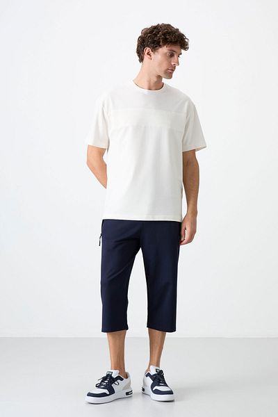 TOMMY LIFE Capri pentru bărbați cu picior clasic cu buzunar cu fermoar Indigo - 83091