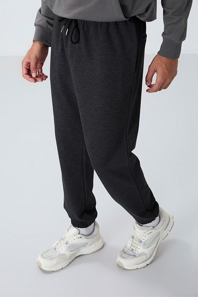 AIR JONES Ανδρική φόρμα αθλητικής φόρμας Anthracite Melange Surface Textured Standard Fit - 82156