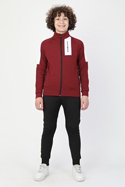 NEW YEAR FİT طقم بدلة رياضية للنادل بسحاب من القماش الغاطس