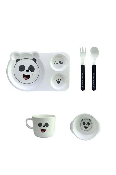 Miniso We Bare Bears Panda Dinnerware Set - 5 Pieces