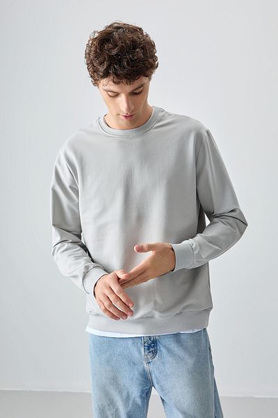 AIR JONES Ανδρικό φούτερ - Stone Cotton, Soft Texture, Standard Fit, Basic Model - 88363