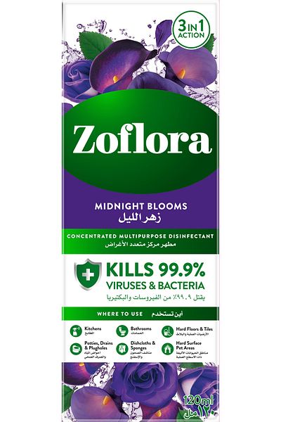 Zoflora Multipurpose Disinfectant Midnight Blooms 120ml