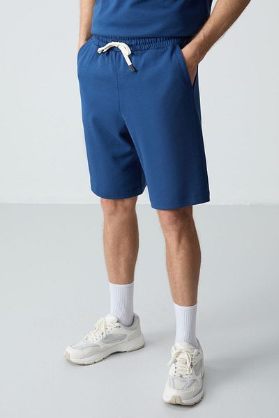 AIR JONES Ανδρικό σορτς Parlament Cotton Oversize - Χοντρή απαλή υφή, Basic - 85257