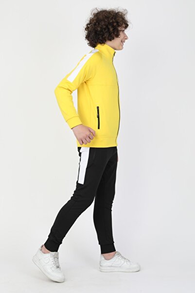 NEW YEAR FİT Diver Fabric Zippered Waiter Tracksuit Set