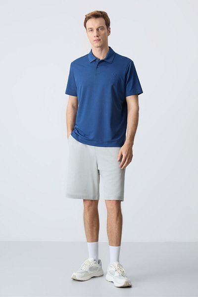 AIR JONES Ανδρικό σορτς Basic με παχιά απαλή υφή - Stone Cotton, Standard Fit - 81275