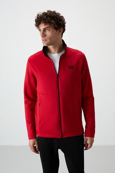 AIR JONES Bran Red - Black Scuba Fabric Men's Tracksuit - 85199