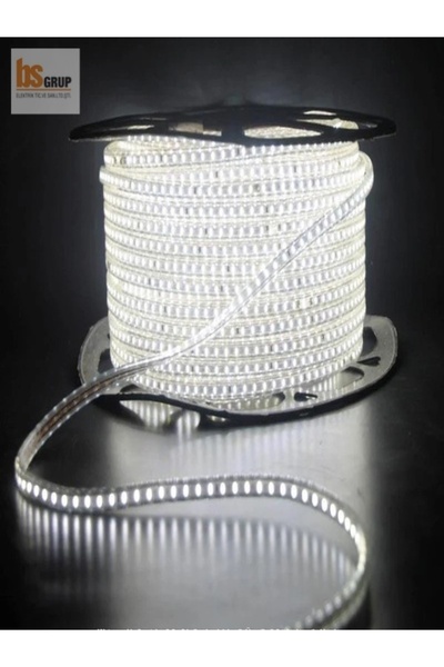 Bs Light 2 Mt Beyaz 220 Volt 3 Çipli Şerit Led Işık Hortum Led Aydınlatma Dış Mekan Su Geçirmez Led Hortum