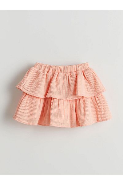 LC Waikiki Lcw Pleated Girl's Skirt with Elastic Waist