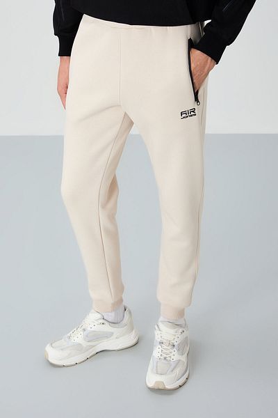AIR JONES Ανδρικό φούτερ Cesar Beige με τσέπες - 84929
