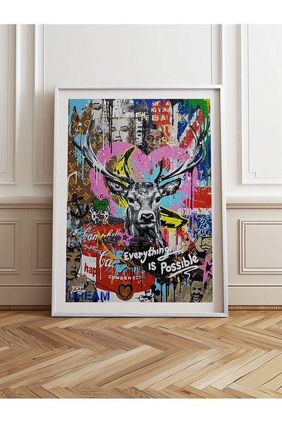 HOMEPACK Pictură cu un singur cadru din lemn Pictură poster dintr-o bucată TK/1094