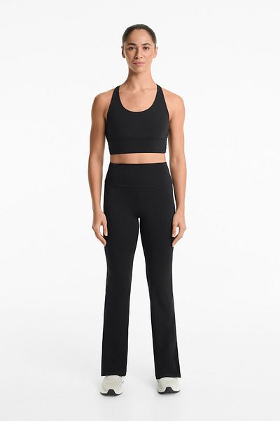 Oysho Comfortlux slit flare trousers