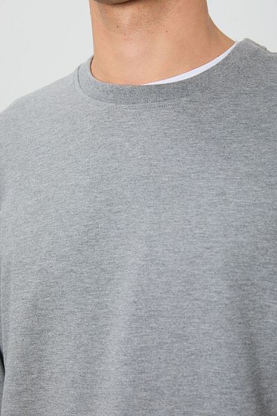 AIR JONES Ανδρικό φούτερ - Grey Melange, Μαλακό βαμβάκι, Standard Fit - 88363