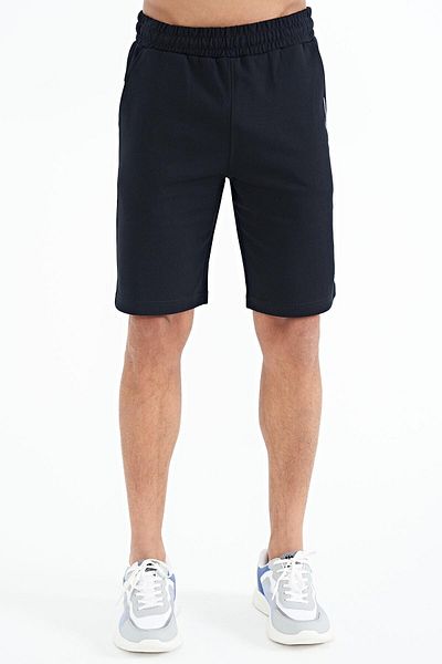AIR JONES Ανδρικό σορτς με στάμπα Alva Navy Blue - 81245