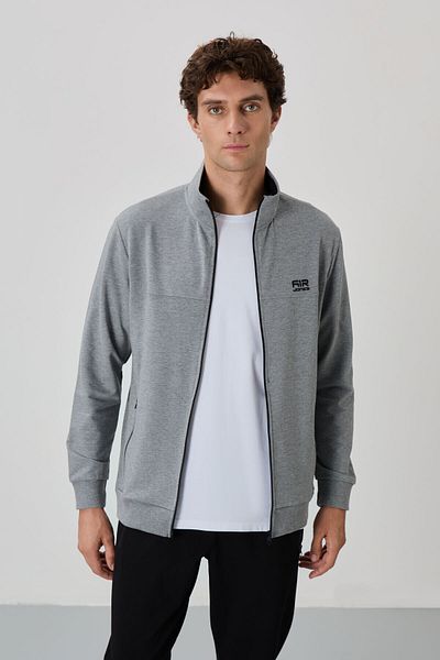 AIR JONES Anton Grey Melange - Black Jogger Sweatpants Set - 85178