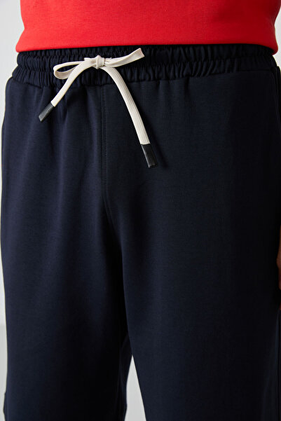 AIR JONES Σετ ανδρικό σορτς Fiesta Navy Blue Oversize - Χοντρό μαλακό βαμβάκι - 85249