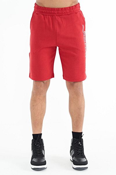 AIR JONES Pantaloni scurți pentru bărbați cu imprimeu roșu Alva - 81245