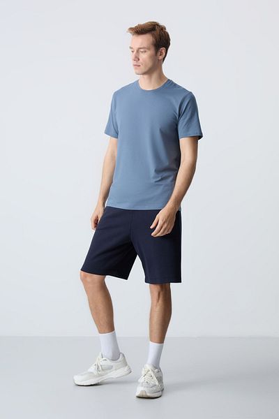 AIR JONES Ανδρικό σορτς από μαλακό βαμβακερό Navy Blue - Standard Fit 81275