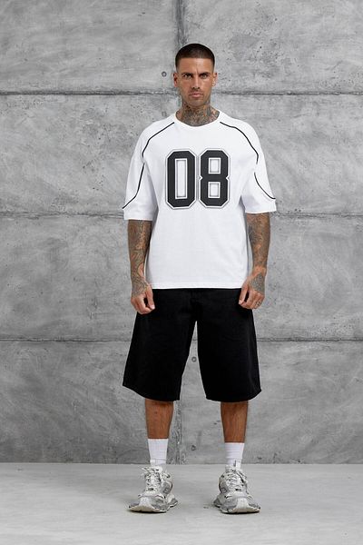NOMARC White 08 Written Oversize Tshirt