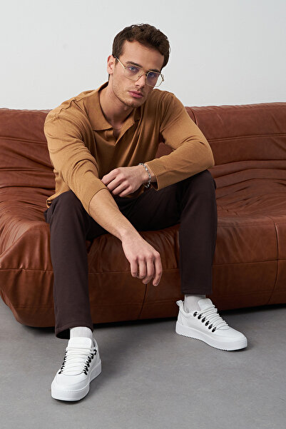 Mesfeno Довгорукавий оверсайз тонкий трикотажний чоловічий светр