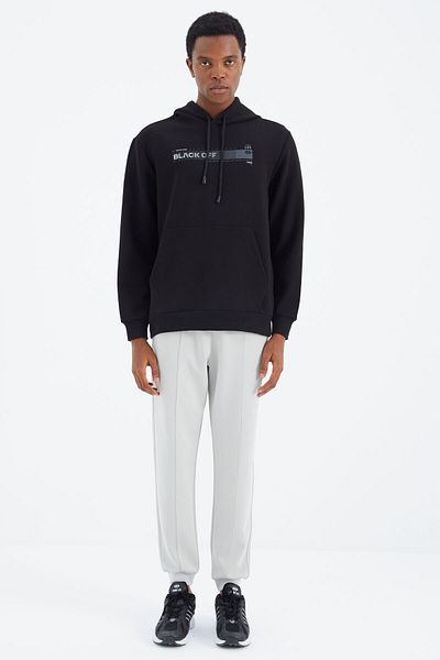 TOMMY LIFE Ανδρική φόρμα αθλητικής φόρμας Standard Fit με πέτρινη ραφή μπροστά - 84994