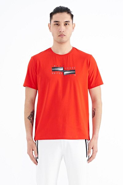 TOMMY LIFE Ανδρικό μπλουζάκι Fiesta Written Figure Printed Standard Mold - 88215