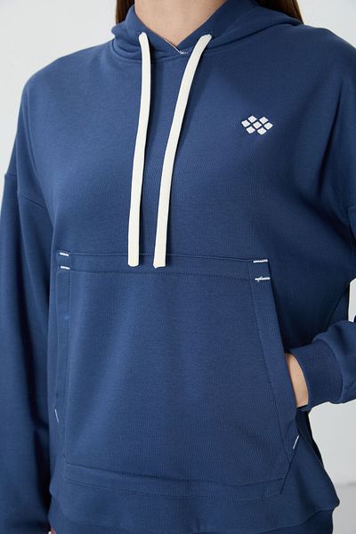 TOMMY LIFE Γυναικείο φούτερ Parlament Compact Oversize Smooth Hooded - 97291