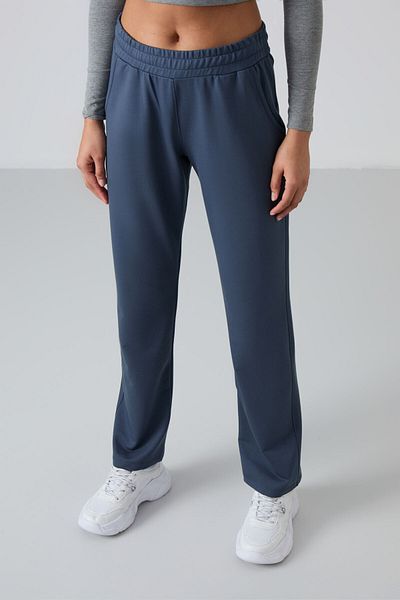 TOMMY LIFE Pantaloni de trening pentru femei, cu talie înaltă, cu buzunar, formă confortabilă, cu picioare clasice - 94584