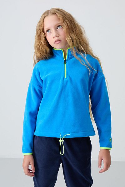 TOMMY LIFE Hanorac din lână Saks brodat pentru fete - Textura moale groasă, potrivire standard - 75151
