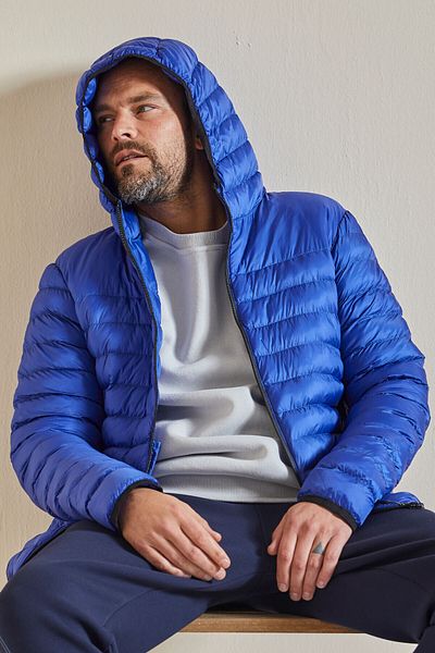 TOMMY LIFE Ανδρικό πουπουλένιο παλτό ανθεκτικό στο κρύο - Saks με φερμουάρ, Standard Fit - 88167