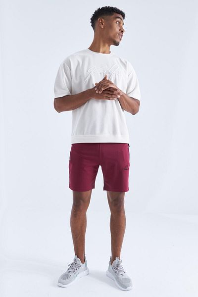 TOMMY LIFE Purple Zipper Pocket Lace Up Standard Fit Men's Shorts - 81234
