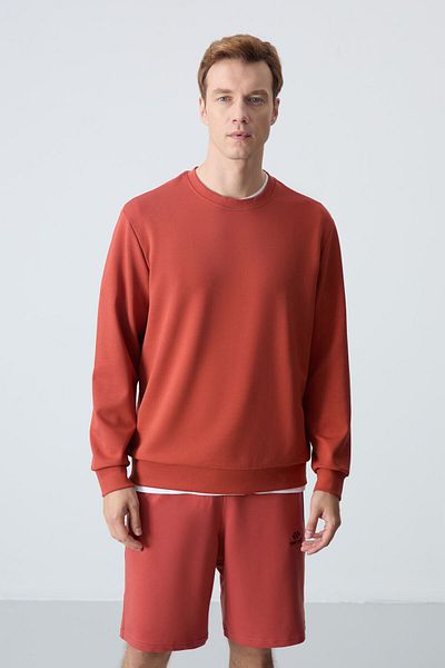 TOMMY LIFE Ανδρικό φούτερ - Tile Basic, O-Neck, Comfortable Form - 88053