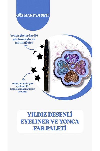 MOV Star Patterned Eyeliner and Clover Glitter Eyeshadow Palette
