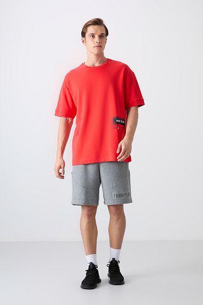 TOMMY LIFE Ανδρικό μπλουζάκι με στάμπα Fiesta Cotton Thick Soft Texture Oversize Fit - 88322