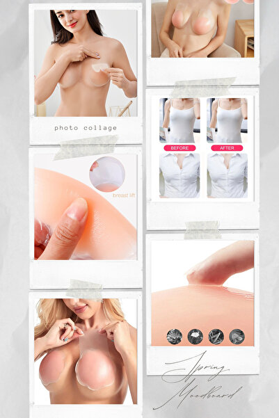 SEBURAM COLLECTION Αυτοκόλλητο εισαγόμενο σουτιέν ανόρθωσης στήθους από σιλικόνη Κάλυμμα θηλής Ανόρθωση στήθους