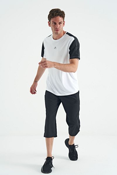 TOMMY LIFE Anthracite Laced Standard Fit Active Sports Ανδρικό Κάπρι με τσέπη με φερμουάρ - 83096