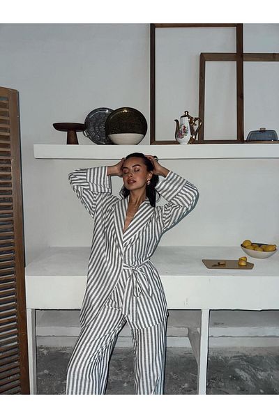 mydukkan.co Striped Kimono Set