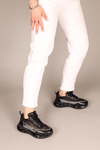 Birikon EİLİS File Bağcıklı Sneakers SİYAH
