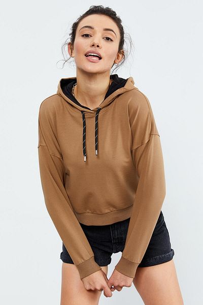 TOMMY LIFE Γυναικείο φούτερ με κουκούλα Soil Long Sleeve Comfortable Form - 97115
