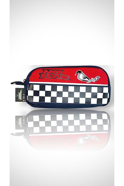 No Fear Red Double Compartment Pen Holder -Pencil Case -Pencil Bag