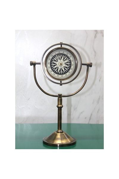 Mu Art Brass Table Top Compass Model 4