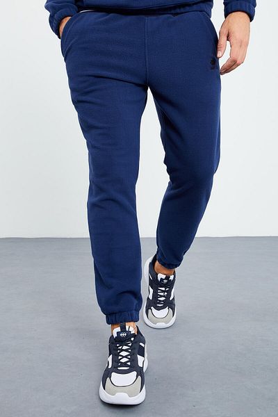 TOMMY LIFE Indigo ανδρική φόρμα αθλητικής φόρμας Fleece - Μισό φερμουάρ, γιακάς, λαστιχένια πόδια - 85159